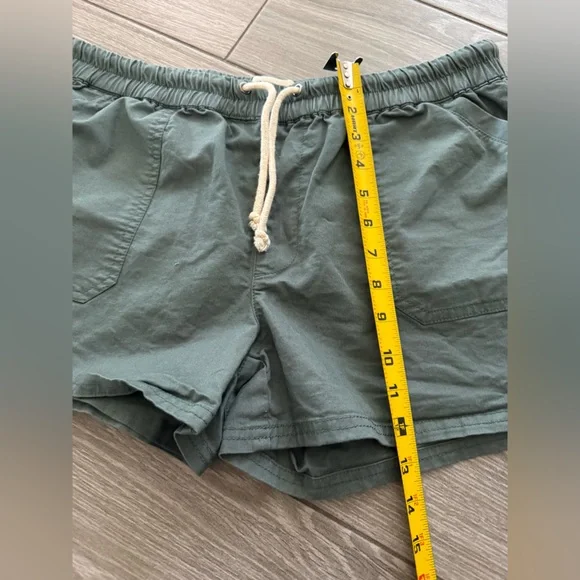 Pact|Women’s casual stretch waist shorts in organic cotton,deep teal color•Large - Picture 11 of 12
